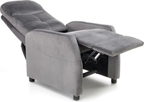 Rozkładany fotel wypoczynkowy z tkaniny velvet Felipe 2