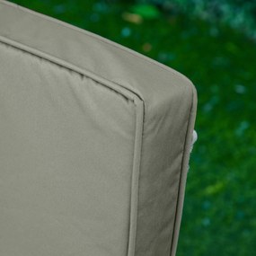 Outsunny Zestaw 2 poduszek na siedzisko 56 x 52 cm, Poduszki na krzesła z zamkiem, Pokrycie z materiału, 7 cm grubości, Możliwość prania, Ciemnoszary