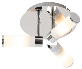 Zewnetrzna Nowoczesna lampa sufitowa do łazienki chrom 3-punktowa IP44 - Bath Nowoczesny Oswietlenie zewnetrzne