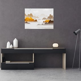 Obraz - Góry we mgle (70x50 cm)