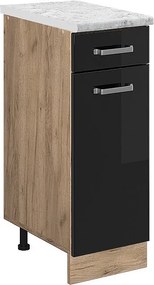 Szafka dolna do kuchni czarny wysoki połysk 30x60x81.6 r-line