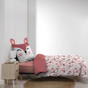 Biało-różowa bawełniana pościel dziecięca jednoosobowa 140x200 cm Bichette – douceur d'intérieur