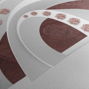 Obraz - Chmury 3D z kwiatami (125x70 cm)