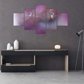 Obraz kropelek na puchu (125x70 cm)