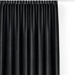 Czarna aksamitna zasłona częściowo zaciemniająca (dimout) 265x250 cm Velto – Filumi