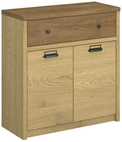 Komoda z szafką loft dąb cremona + dąb lefkas A2-W53