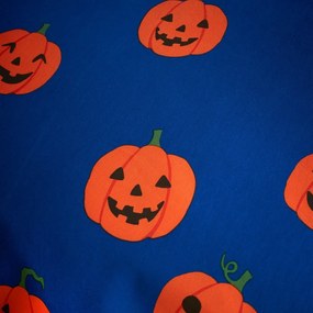 Niebiesko-pomarańczowa pościel dwuosobowa 230x220 cm Halloween Pumpkins – Catherine Lansfield