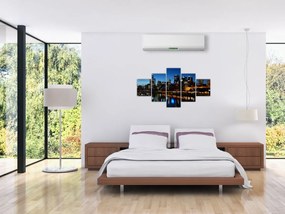 Obraz nocy w Melbourne (125x70 cm)