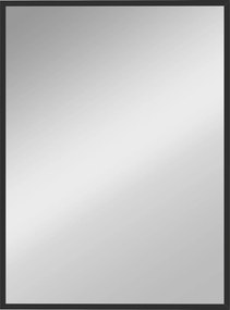 HOMCOM lustro ścienne prostokątne 76 x 101 cm, czarna drewniana rama, idealne do łazienki, salonu lub sypialni | Aosom PL