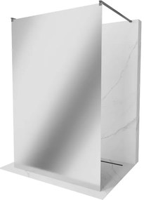 Mexen Kioto ścianka prysznicowa wolnostojąca 130 x 200 cm, lustro 8 mm, gun metal - 800-130-002-95-50