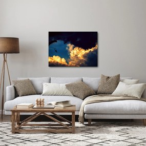 Obraz skoczka spadochronowego w chmurach (70x50 cm)