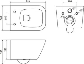 Mexen Madox miska wc Rimless z deską wolnoopadającą slim, duroplast, biała połysk - 30154000