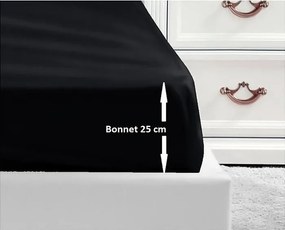 Poszewka na materac z 100% bawełny 180x200x25 cm - Czarny