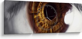 Obraz - Oko (z zegarem) (90x30 cm)