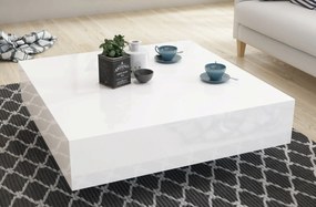 Akrylowy stolik kawowy w wysokim połysku Iron biały