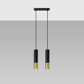 Lampa wisząca LOOPEZ 2 czarna/złoty