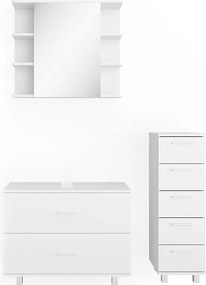 Zestaw mebli łazienkowych biały 80x33x60 ilias