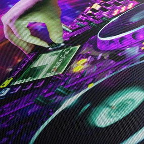 Obraz - DJ (z zegarem) (90x30 cm)