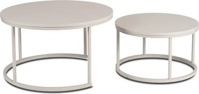 Zestaw Stolików Kawowych NELLY MAX 60 cm/80 cm Kaszmir Japandi