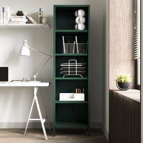 Regał na książki MARIO, 500 x 1800 x 350 mm, Modern: butelkowa zieleń