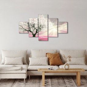 Obraz różowego drzewa (125x70 cm)