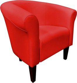 Fotel Milo tkanina Eko-skóra elegancki fotel do salonu i gabinetu : Kolor nogi - Venge, Kolor tkaniny - EKO-SKÓRA - 15D, Wysokość nogi - 20 cm