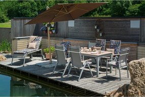 Doppler EXPERT WOOD - ogrodowy rozkładany aluminiowy stół 150/210 x 90 x 75 cm - Towar z drobną wadą (N593)