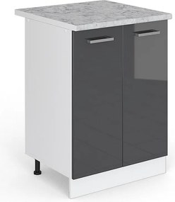 Szafki kuchenne antracyt wysoki połysk 60x60x81.6 r-line