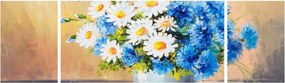 Malowany obraz wazonu z kwiatami (170x50 cm)