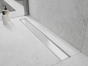 Mexen Flat 360° MGW odpływ liniowy obrotowy 60 cm, białe szkło - 1027060-40