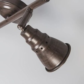 Lampa sufitowa i ścienna reflektor brązowo-rdzawy obrotowa i pochylna - Coney 2