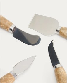 Noże do sera ze stali nierdzewnej zestaw 4 szt. Adoma – Kave Home
