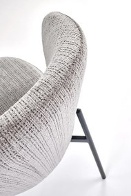 Krzesło tapicerowane tkanina szary popiel K590