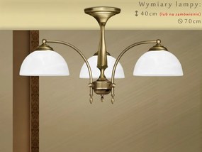Żyrandol mosiężny niski S-S3K