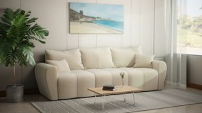 Modna kanapa do salonu, BUENO sofa z funkcją spania, sztruksowa tkanina
