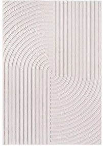Dywan zewnętrzny Doha 3 D wstęgi kremowy 80 cm x 150 cm