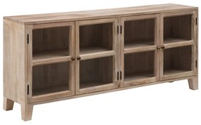 Witryna z litego drewna mango w naturalnym kolorze 160x71 cm – Ixia