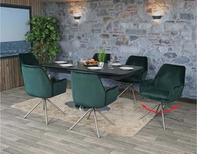 Krzesło do jadalni MCW-G67 (zestaw 6 sztuk), zielony, stal nierdzewna