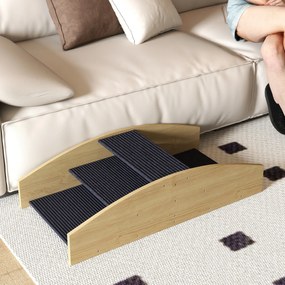 PawHut Huśtawka Agility dla Psów, 2 w 1 Huśtawka i Schody, Antypoślizgowa, Drewno Jodłowe, 80 x 39,5 cm