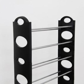 Stojak na buty Botis 5 czarny, 154 cm