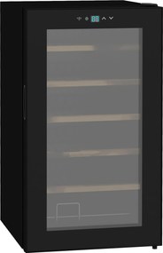 HOMCOM Chłodziarka na wino Czarna Lodówka na 43x45x75cm do eleganckiego przechowywania wina | Aosom PL