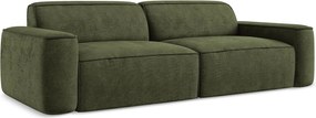 4-osobowa kanapa modułowa - z tkaniny szenilowej - oliwkowy - OMAO