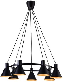Czarna metalowa lampa wisząca do jadalni - 3X K104 A6-H78