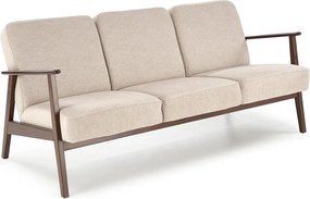 Beżowa trzyosobowa sofa w stylu vintage H6-M11
