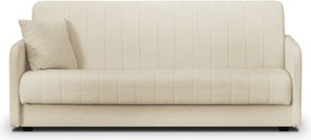 Sofa z Funkcją Spania PORTO Wersalka Dwuosobowa Rozkładana Jasnobeżowa Boucle Nowoczesna do Salonu