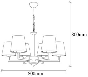 Czarna metalowa lampa wisząca z białymi kloszami Opviq lights Christina