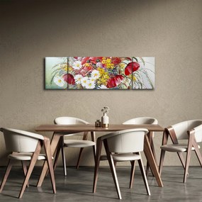 Obraz wazonu z dzikimi kwiatami (170x50 cm)