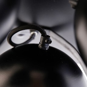 Industrialny reflektor czarny z mosiądzem 3-światła - Haicha