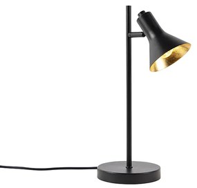 Nowoczesna lampa stołowa czarna ze złotem 1-światłowa - Magno Nowoczesny Oswietlenie wewnetrzne