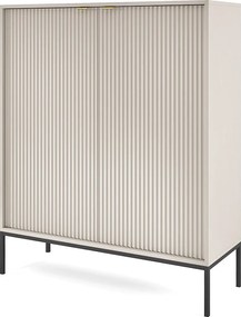 Komoda: 2 drzwi, kaszmir, czarna, 104 x 125 x 39 cm, złote uchwyty